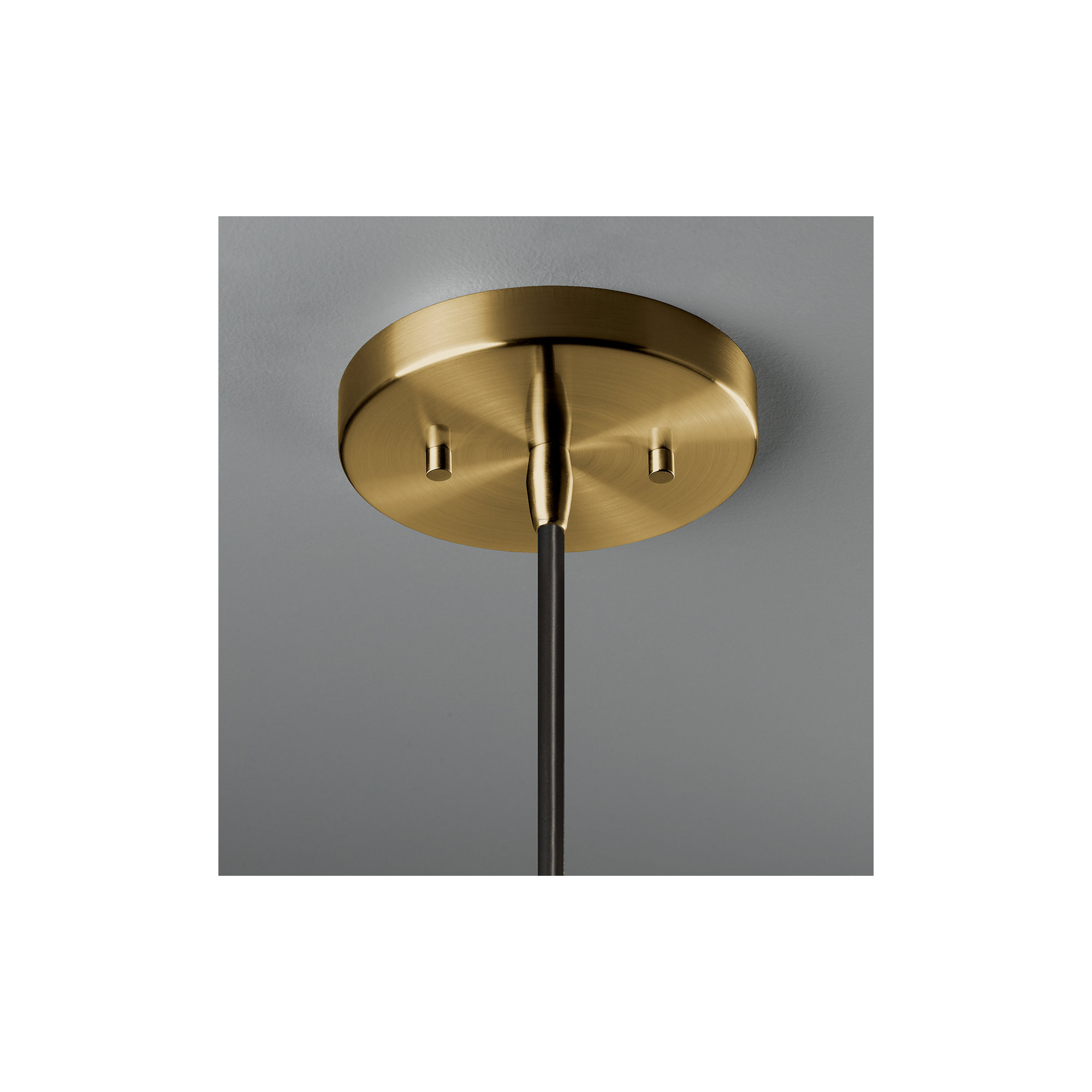 Logan 1 - Light Single Cone Pendant, Antique Brass, Gloss Black/Matte White, LED (Integrated)