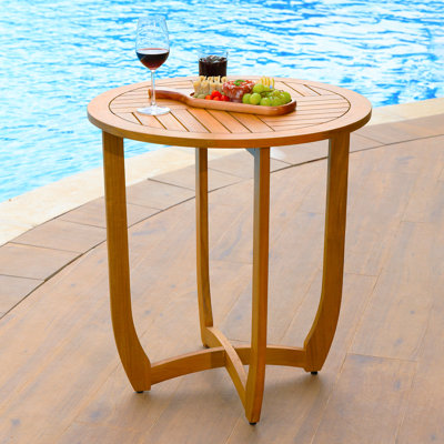 Table bistro ronde en acacia Escanor