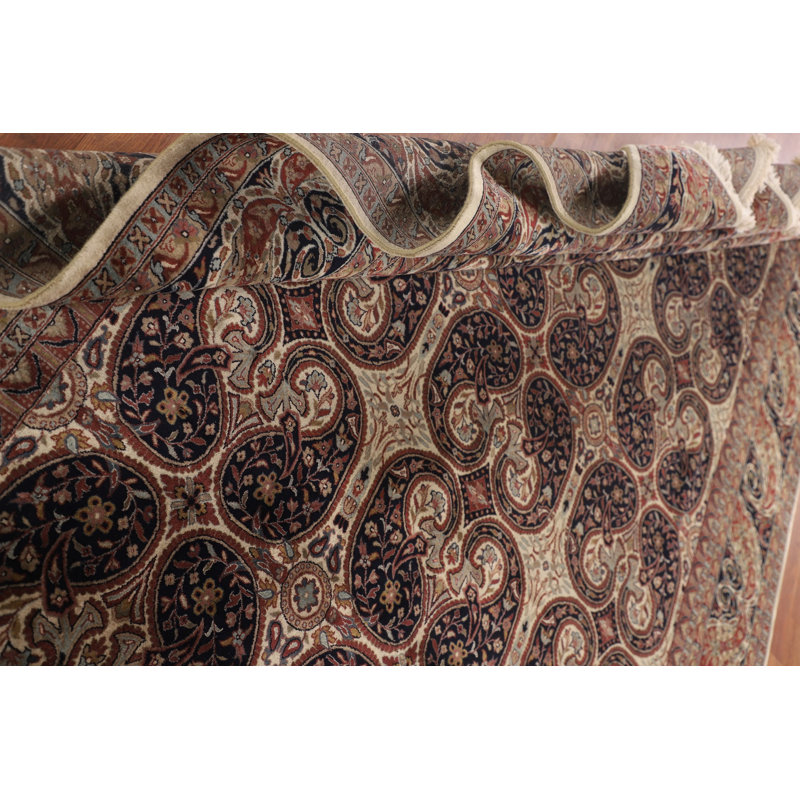 Tapis bleu marine Indien Agra 8 x 10