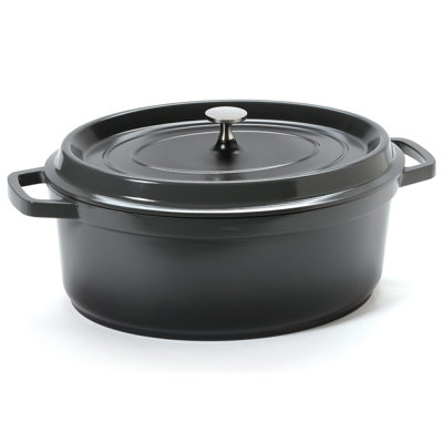 GET Cocotte ovale antiadhésive en fonte d'aluminium