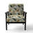 Tranquil Retreat Tropical Pattern - Upholstered Coastal Arm Chair, Tropical Leaves Accent Chair-1501630486