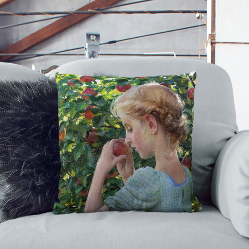 Scent of the Apple Scatter Cushion, 40cm H x 40cm W x 15cm D, Black