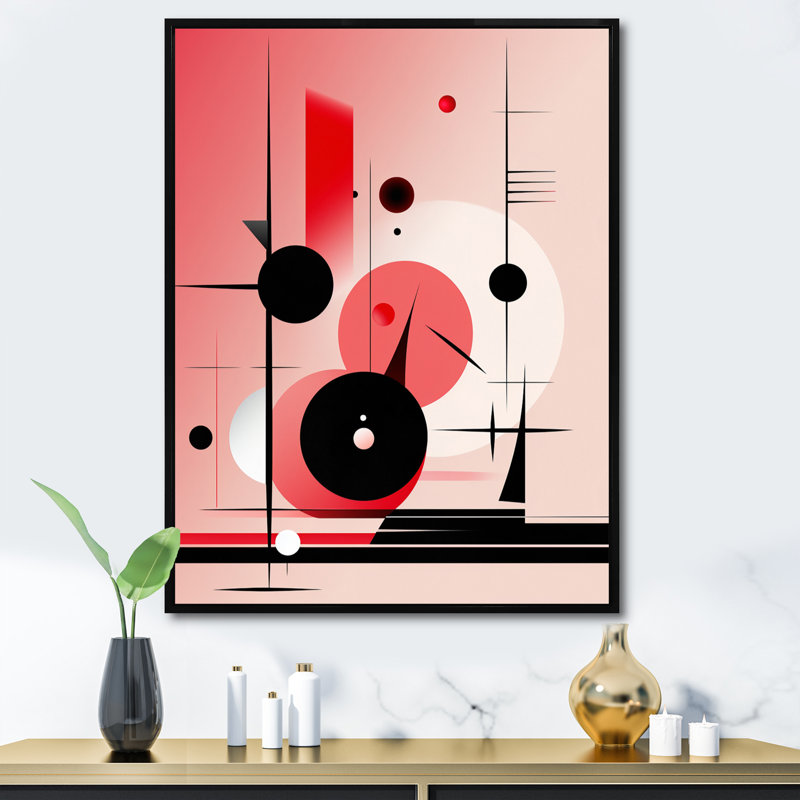 «In The Know Circular Geometrics» - impression sur toile géométrique moderne, H 44 po x l 34 po x P 1,5 po
