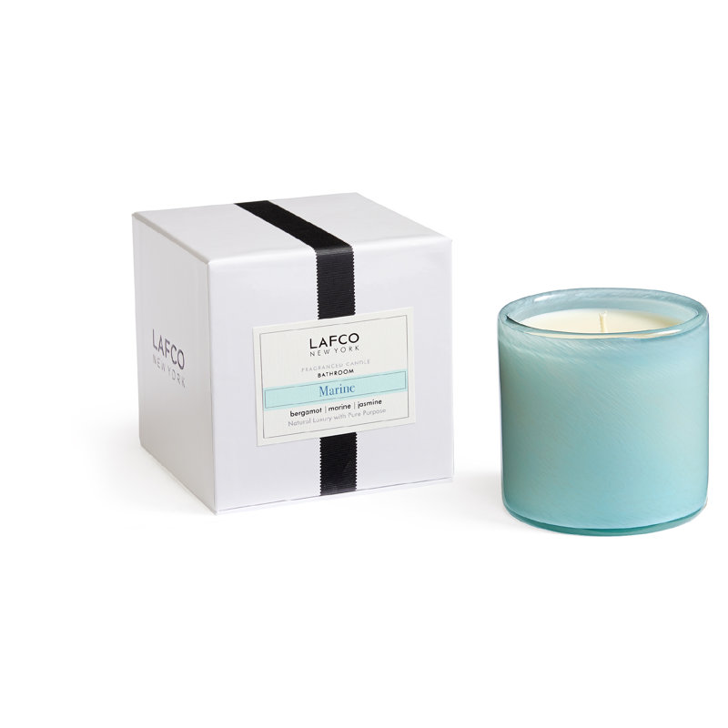 House & Home Marine Scented Jar Candle, 4" H x 4" W x 4" D
