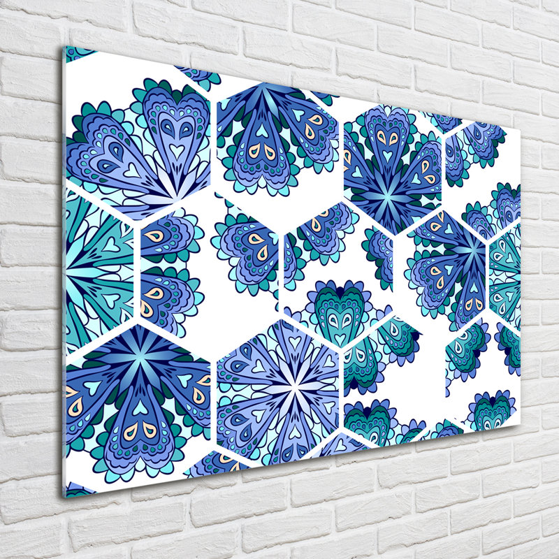 Elements Of The Mandala - No Frame Print on Glass