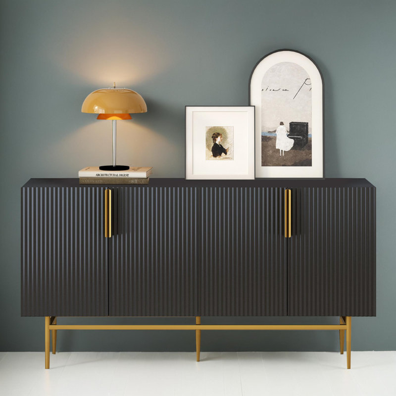 Console de 60 po pour le couloir, Noir