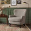 Fauteuil d'appoint rembourré avec pieds en bois