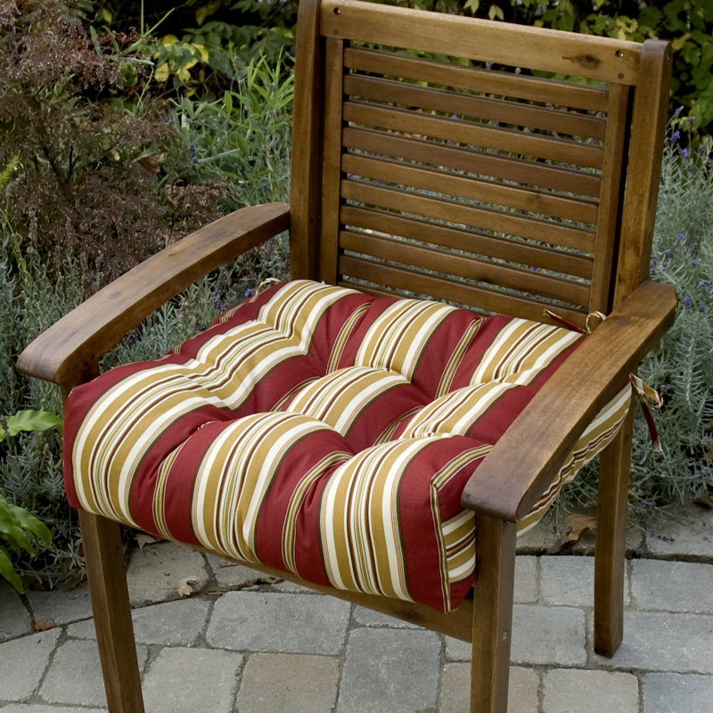 Outdoor Dining Chair Cushion, Roma Stripe