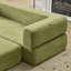 Canapé modulaire convertible avec 3 repose-pieds Ebern Designs - Lit en mousse haute rebond, canapé en chenille peu encombrant pour les studios et les bureaux à domicile.-637114589
