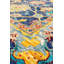 Oushak Camouflage Area Rug in Blue