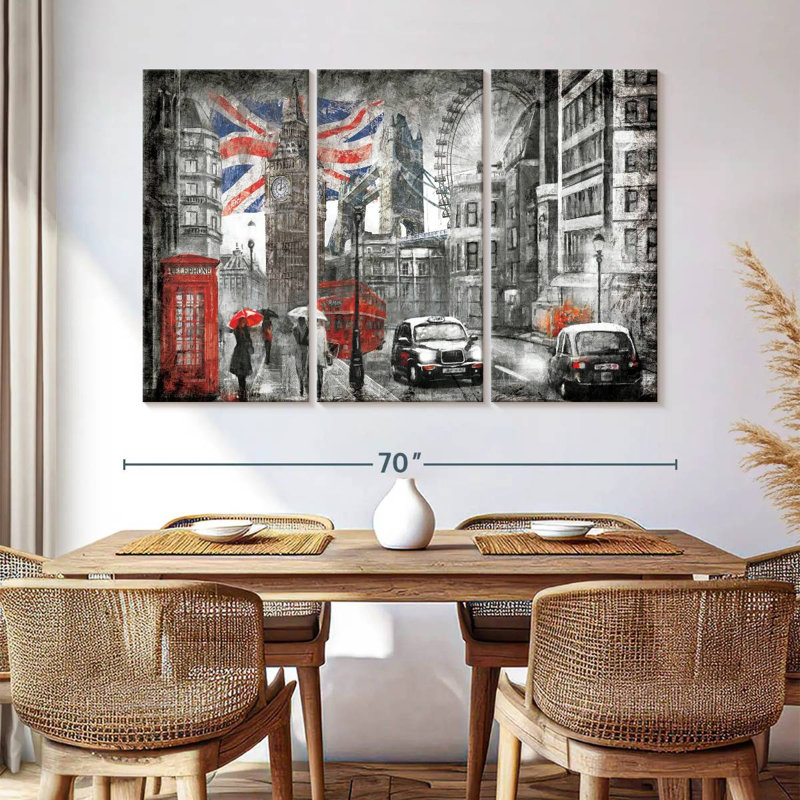 Rorry Rainy London Pop, 42" H x 65" W