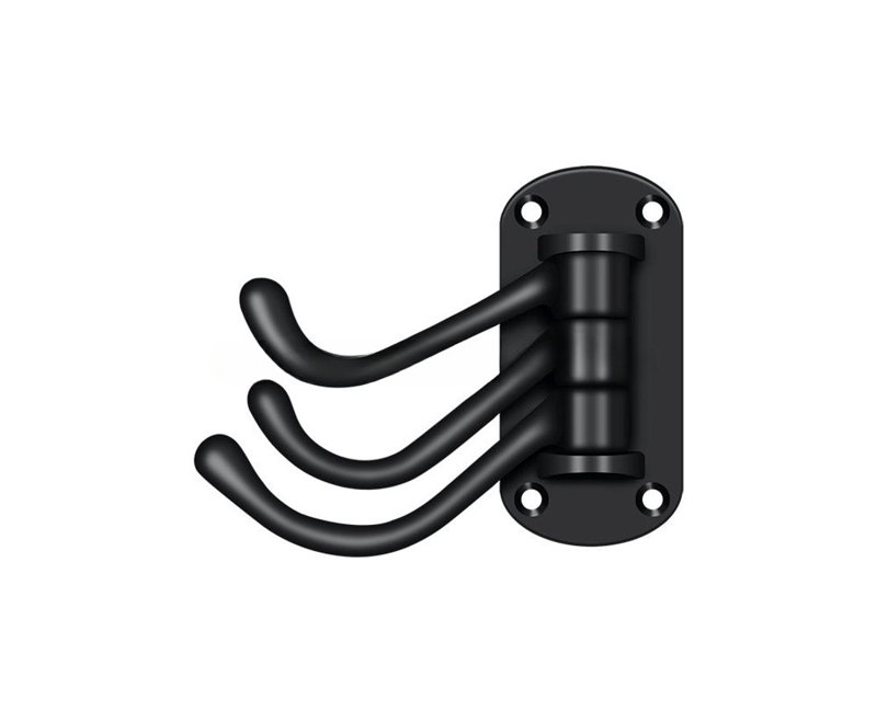 Triple Robe Hook, Painted Black