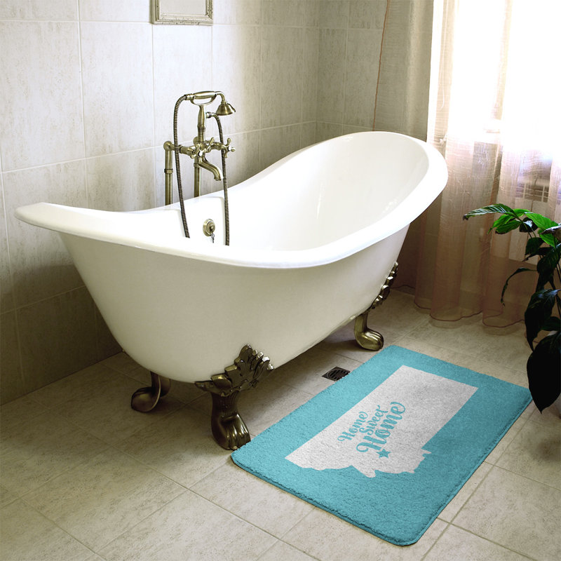 Tapis pour salle de bain butte doux, l 17 po x L 21 po, Bleu sarcelle
