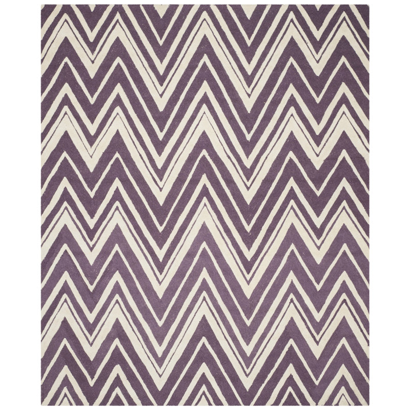 Stephen Chevron Wool Hand Woven Area Rug, Rectangle 183 x 274 cm