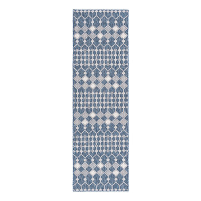 Blue Traliccio Indoor/Outdoor Trellis Rug