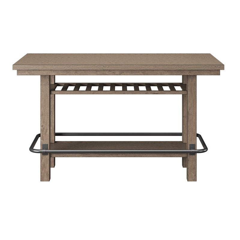 Susan Lilito 72" W Oak Bar Height Storage Table