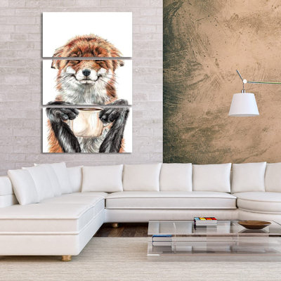 Morning Fox On Canvas by Holly Simental Gallery-Wrapped Canvas Giclée