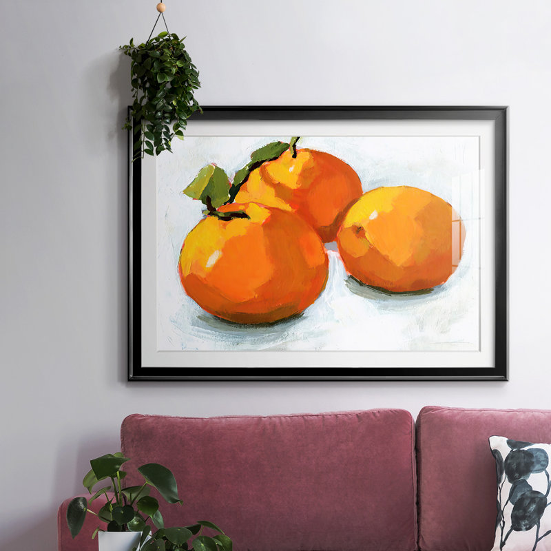 Citrus Grouping I, reproduction d'art encadrée, H 30 po x l 44 po x P 1,5 po, Noir