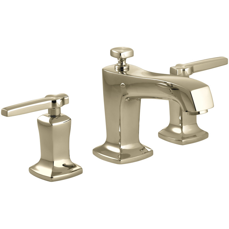 Margaux® Widespread Bathroom Faucet with Drain Assembly, Vibrant French Gold