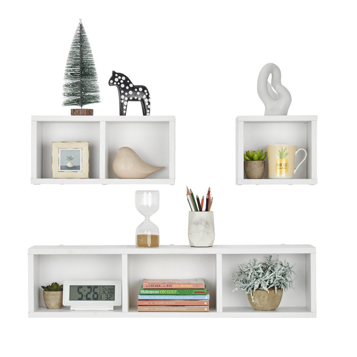 Wade Logan® Bayala 3 Piece Cube Wall Shelf Set & Reviews | Wayfair