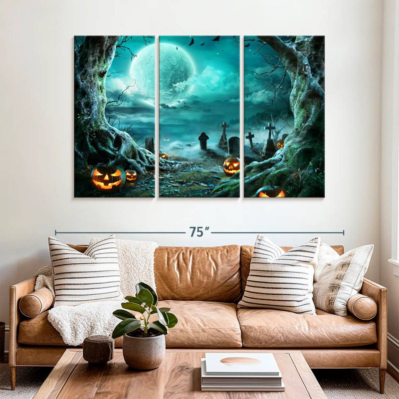 Jack O Lantern Graveyard, 42" H x 65" W