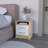 Nightstand Cartiz, Two Drawers, White / Light Oak Finish-101094923