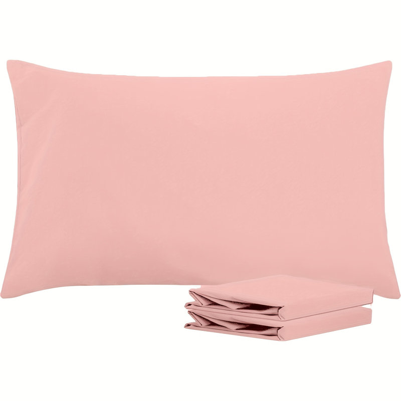 Taies d'oreiller en microfibre brossée et facile d'entretien, Taie d’oreiller standard, Pêche