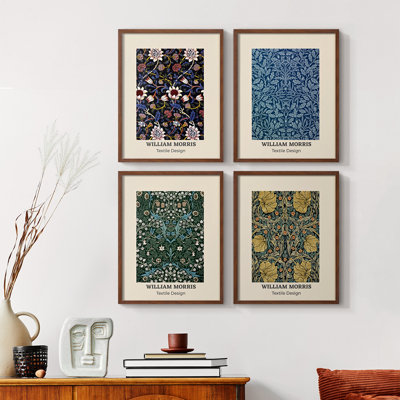 «William Morris XX», ensemble de 4 reproductions encadrées