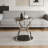 19.69" Modern 2-Tier Round Glass Side Table, Ring Frame, Chrome, Silver-1189543020-1189543019-1189543021