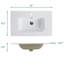 Meuble-lavabo mural moderne 30 po avec lavabo en céramique et tiroirs à fermeture en douceur Olsen