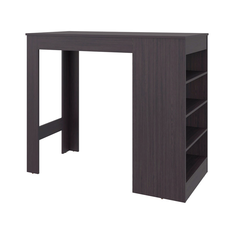 Wenge Kitchen Island With Open Storage
