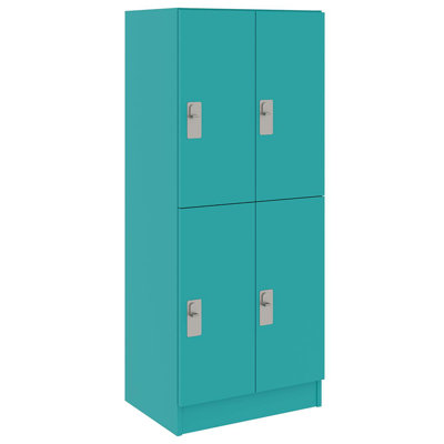 Armoire-penderie double à quatre compartiments avec porte