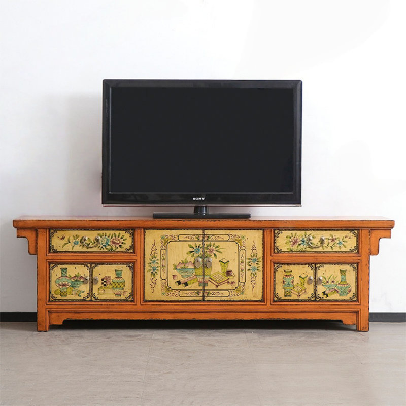 Meuble télé rétro et simple peint