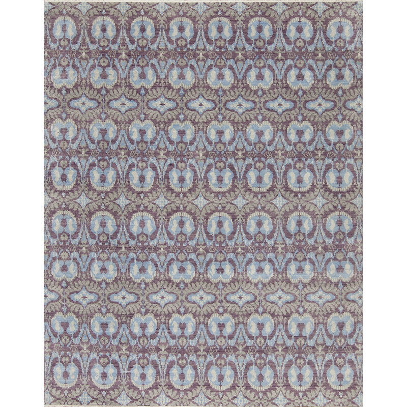 Vogue Hand Knotted Wool Area Rug, Rectangle 6' x 9'