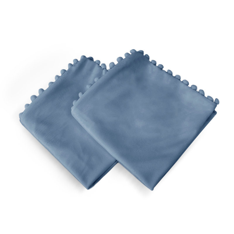Knowles Square Throw Pillow Cover, Slate Blue, 61cm H x 61cm W x 1cm D