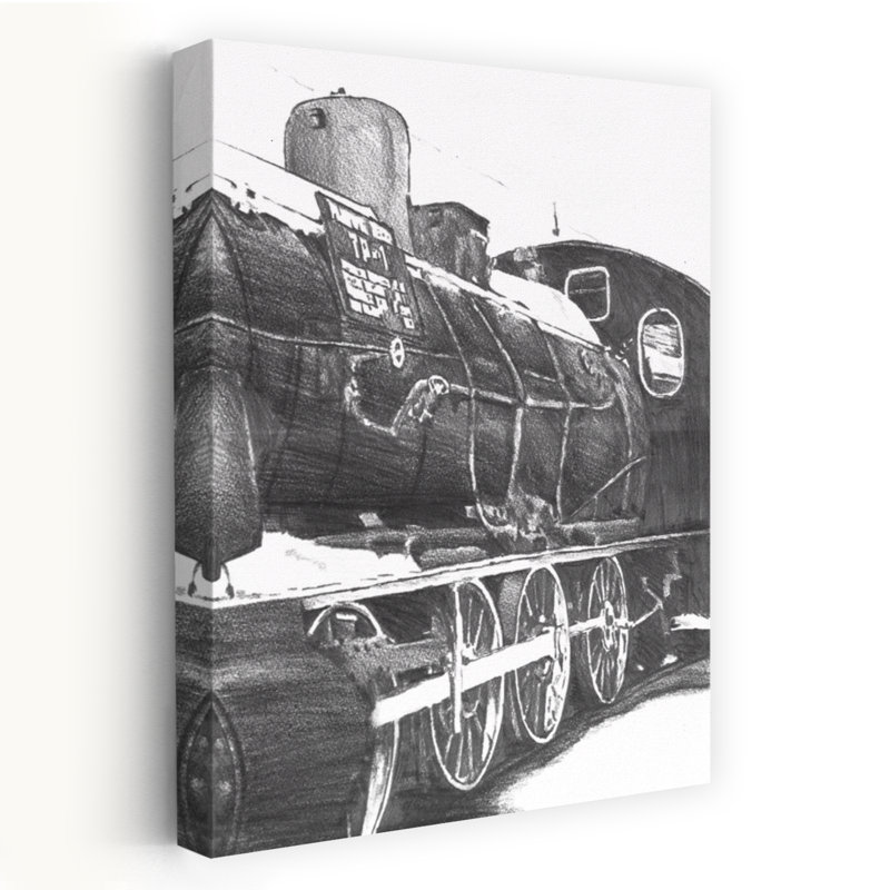 «Winter Steam Train», impression d'art industriel rétro, paysage industriel classique, H 60 po x l 40 po