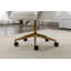 Chaise de bureau pivotante en tissu Teddy