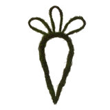 Vickerman 23"H x 12"W Carrot Outline Wreath. Made of natural twigs with a hint of artificial moss.