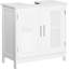 - Tablette ajustable pour meuble-lavabo de salle de bain blanc
