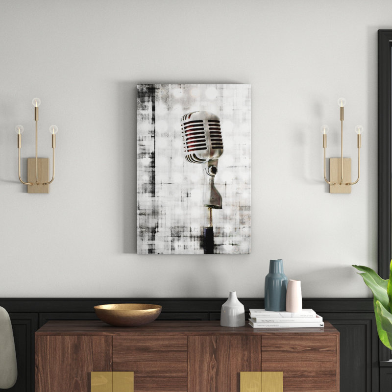 Mic - Wrapped Canvas Print, 91cm H x 61cm W x 3.81cm