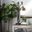 Lampe de table en aluminium et poulie noire