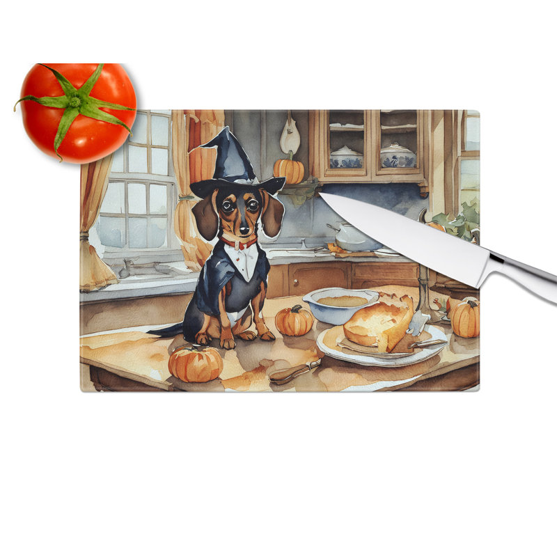Grande planche à découper en verre Dachshund