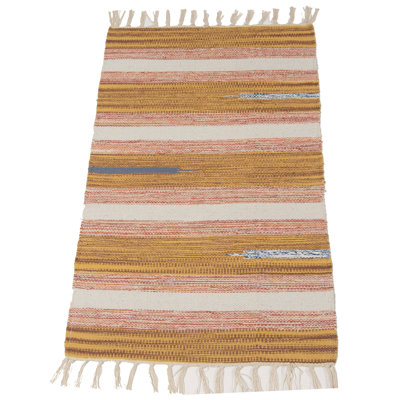 Melmore Rectangle 50 cm x 80 cm Striped Hand Knotted Kilim