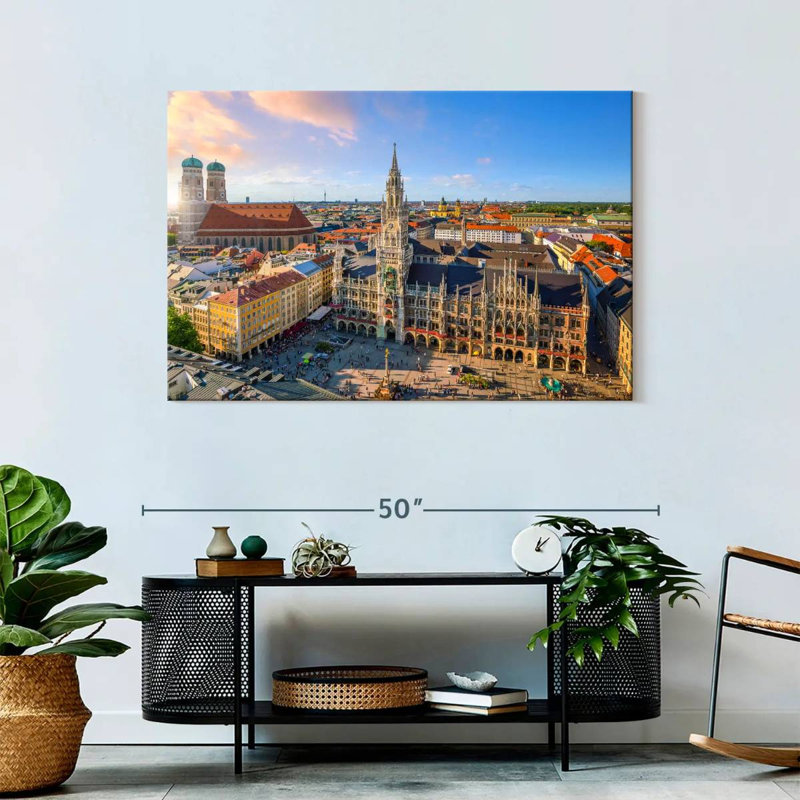 Munich Skyline, 30" H x 45" W