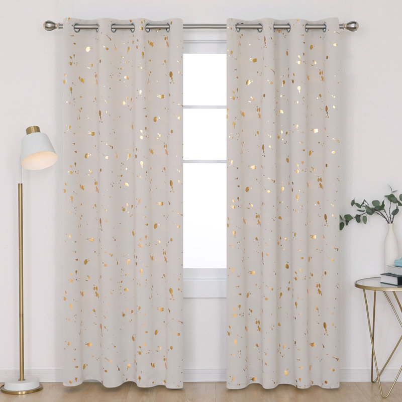 Girlie Room Darkening Curtain Panel Pair, 52" W x 84" L, Cream