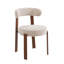 Chaise de salle à manger rembourrée Varian Absecon Boucle avec pieds en métal (lot de 4)-857143793-857143794