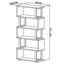 Bettye 181.1 cm H x 90 cm W Solid Wood Etagere Bookcase