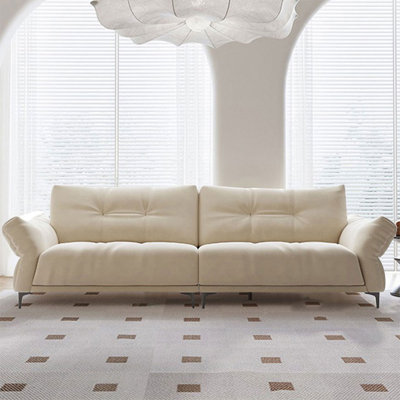 Coussin modulaire 106,30 po en polyester blanc