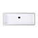 LACAVA Cube 13.88'' White Porcelain Rectangular Bathroom Sink with Overflow