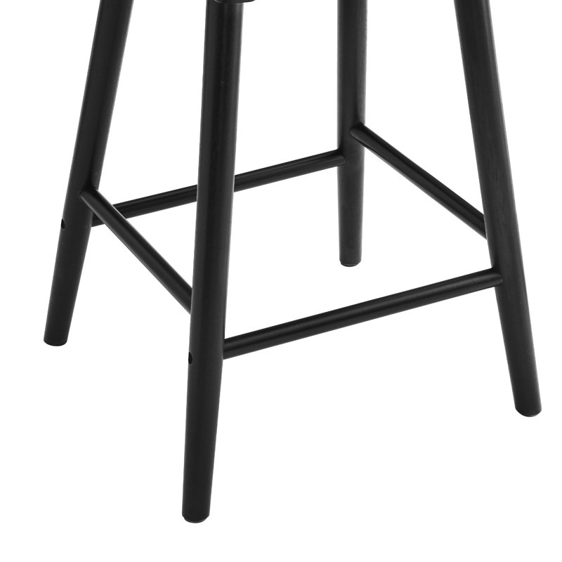 Tabouret Chelssie, Tabouret de comptoir (siège d’une hauteur de 24, Noir, noir, noir, noir, 4